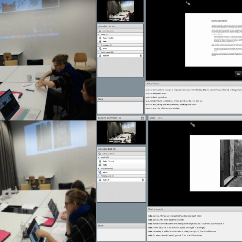 lecture with transmission to participating students in kazakhstan.