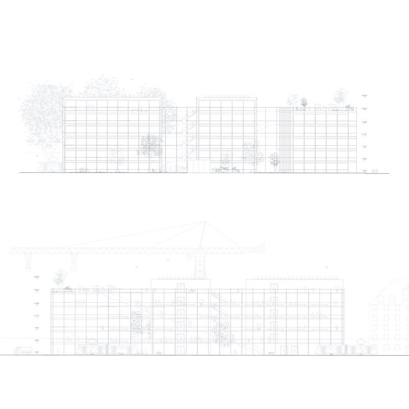 Hof- und Strassenfassade.