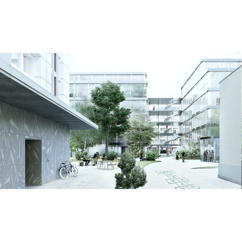 Blick in den Hof von der Konradstrasse.