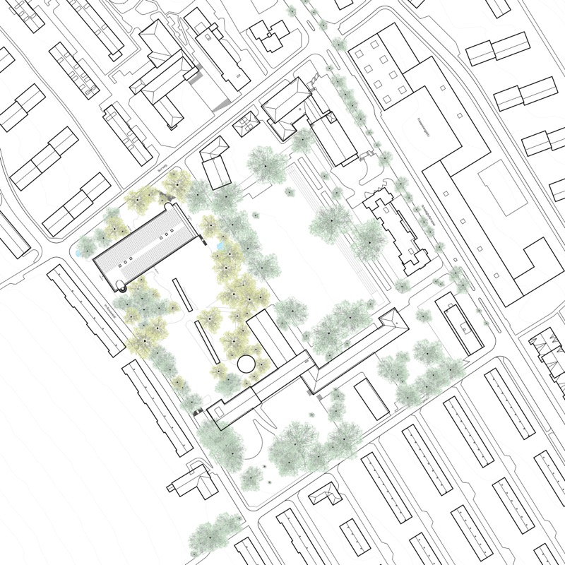 Situationsplan mit Dachaufsicht.