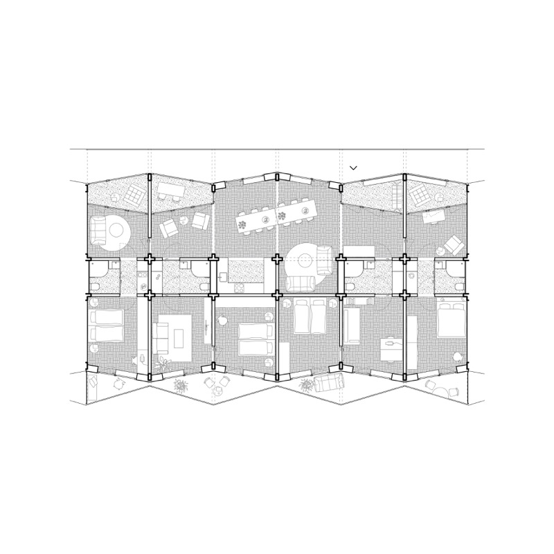 Clusterwohnung mit 4 Doppelzimmer, für 4-8 Personen.