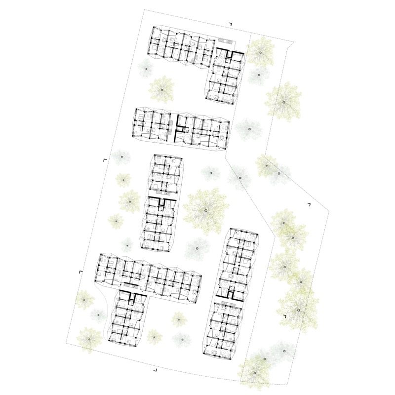 Grundriss Regelgeschoss.