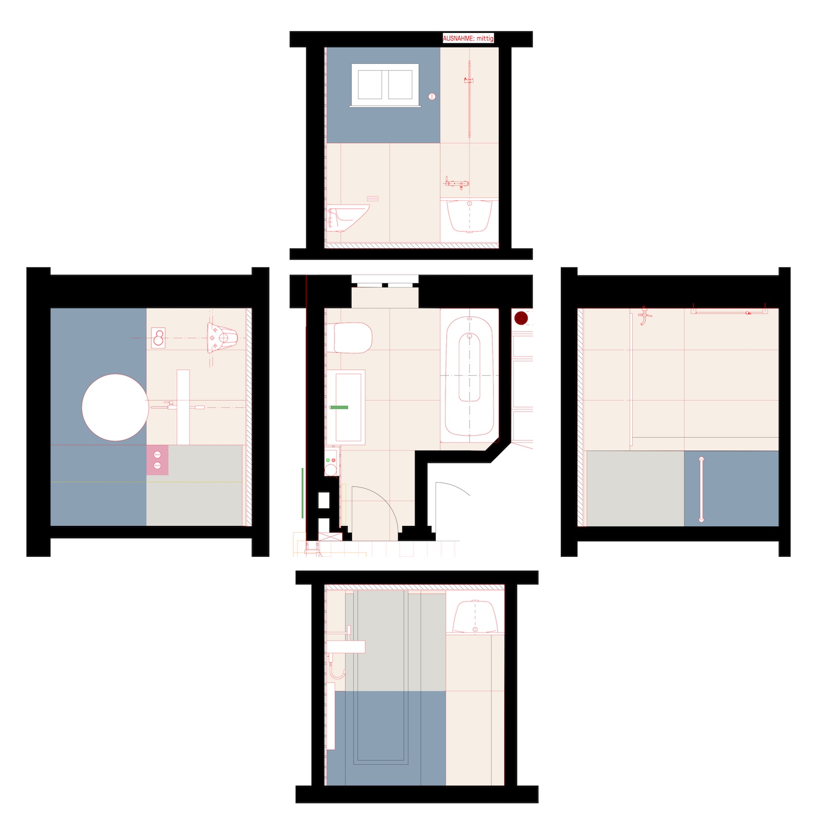 Ansichten Badezimmer