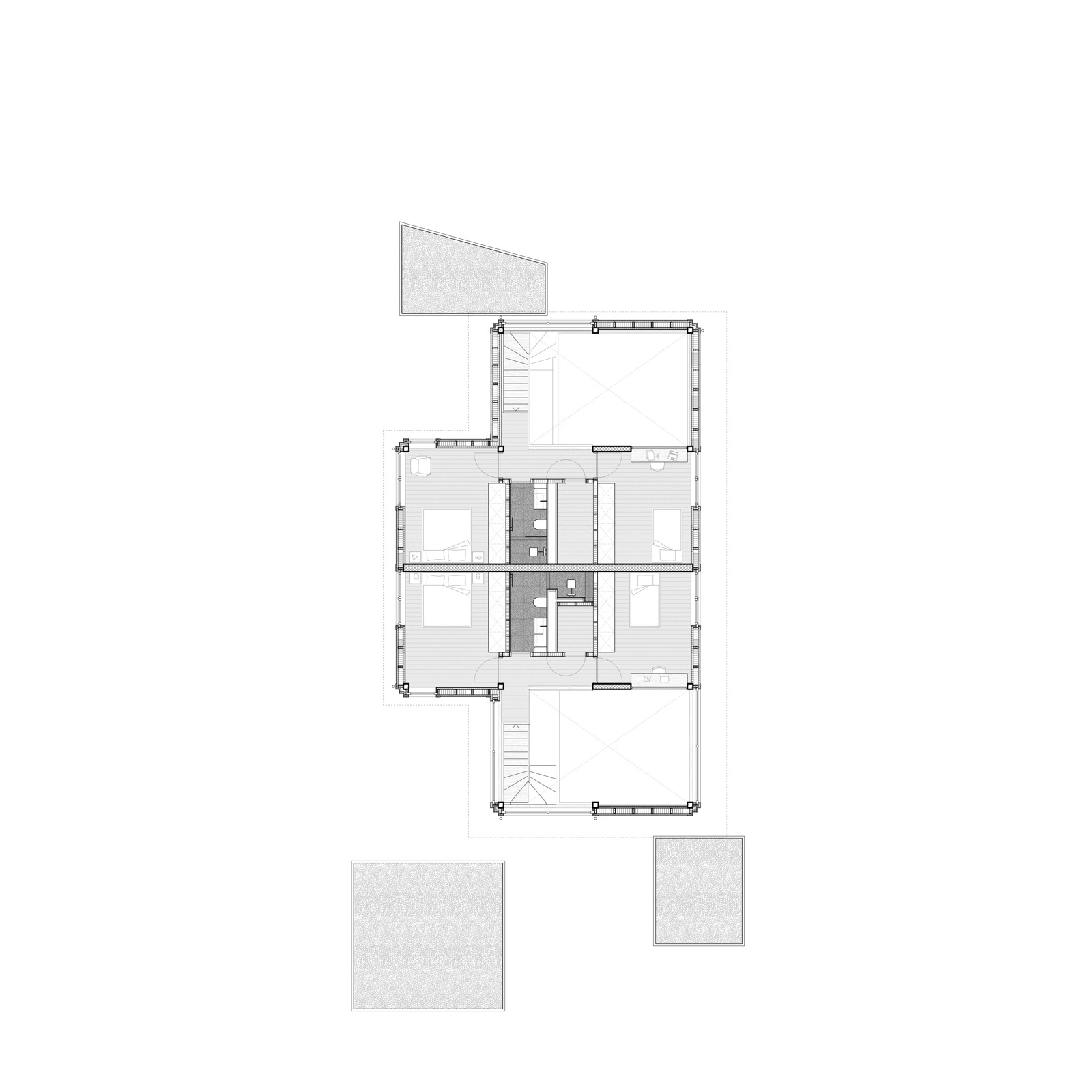Grundriss Galeriegeschoss.