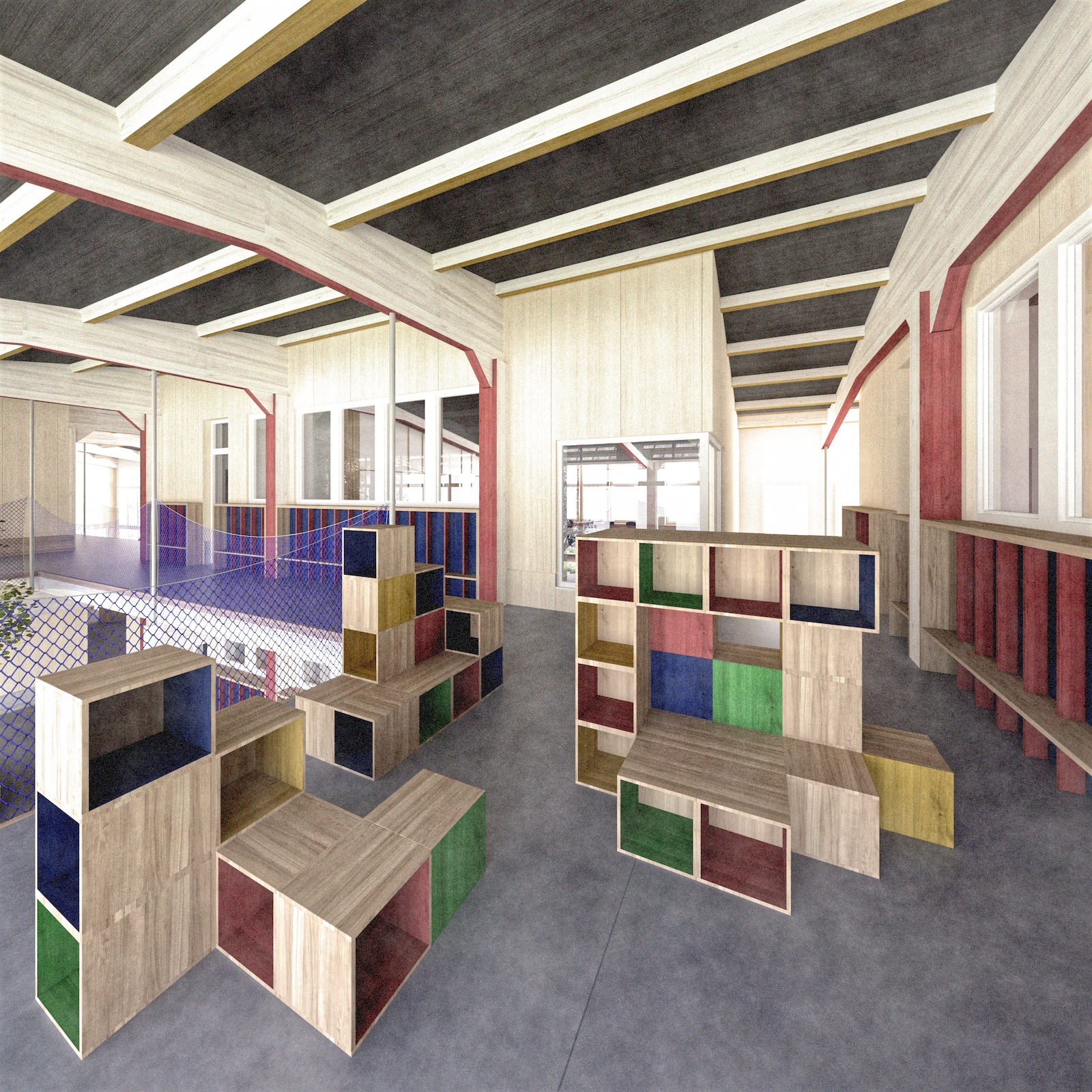 Lernlandschaft Primarschule 1. Obergeschoss.