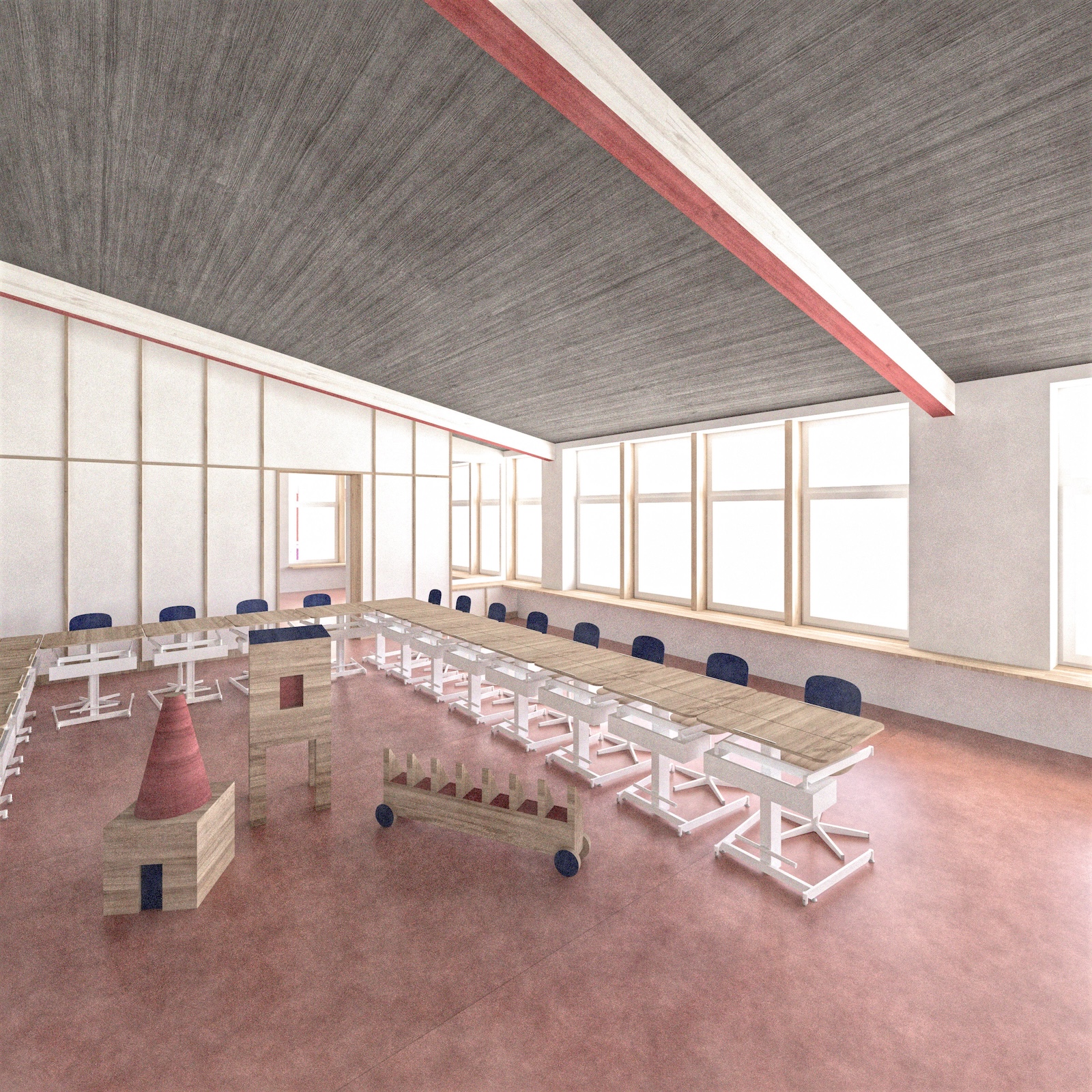 Klassenzimmer Primarschule 1. Obergeschoss.